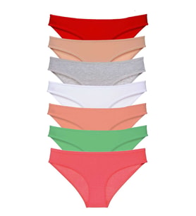 7 adet Süper Eko Set Likralı Kadın Slip Külot Set 8