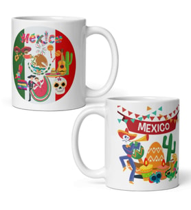 Meksika Kupa Bardak 2 Adet Seyahat Hatıra Mexico Mug (Karışık)