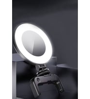 Şarjlı LED Kamera Işığı, Tripod ve Mandallı, Dimmer Ayarlı, Aynalı, Video Çekimi