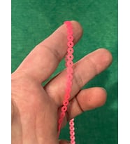 7 MM FOSFORLU PEMBE ŞERİT PUL PAYET DİKİŞ ÇANTA AKSESUAR 81 METRE)