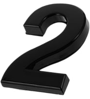 Yapışkanlı Kapı Numarası Küçük Boy 50 mm 5 cm Numara 2 Rakam İki Sayısı Siyah Renk Numaralar 1 Adet