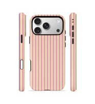 iPhone 17 Pro Vorian Çift Katmanlı MagSafe Kılıf Lemon Candy Pinstripe