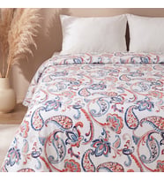 Etnik Floral Desen Çift Kişilik Baskılı Pike & Yatak Örtüsü 200x230 cm