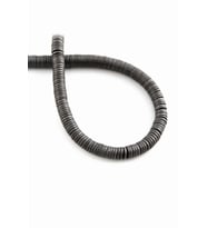 Hematit Doğal Taş Mat Gri Daire Kesim 6x1mm Dizi [AA]
