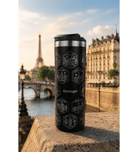 Collego 500 ml Kadınlara Özel Avrupa Seyahat Termosu EXPLORER NO6 – 24 Ülke Lazer İşlemeli, Renkli UV DTF Sticker Setli