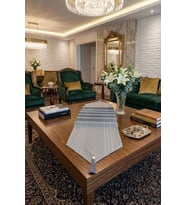 Çizgili Tek Runner, Colber Tek Runner 40x140cm Gri