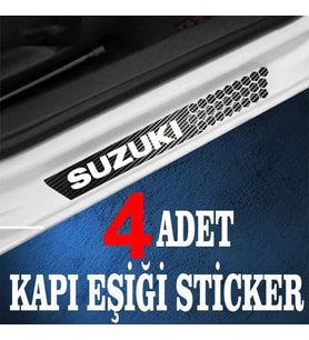 Suzuki özel Oto Kapı eşikleri Sticker Karbon 4 Adet