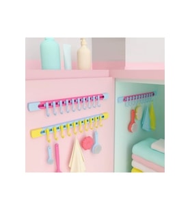 10 Kancalı Mutfak ve Banyo Düzenleyici Askı