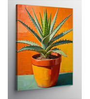 Kanvas Tablo Saksıda Aloe Vera