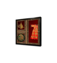 Kaftan Tuğra ve Osmanlı Arması Çerçeveli Mdf Tablo