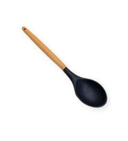 Bambu Silikon Pişirme Kaşığı Siyah SLK-205