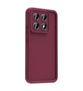 Xiaomi 14T Pro Kılıf Kamera Korumalı Ananas Silikon Kapak (Mürdüm)