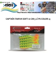 LEVREK TURNA SİLİKONU CAPTAIN TAIFUN SOFT 10 CM 5 Lİ PK RENK :4