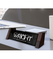 BK Gift Kişiye Özel İsimli Ahşap Ayaklı Siyah Akrilik Masa İsimliği, Ofis Dekoru, Mesleki Hediye, Ofis Hediyeleri-4