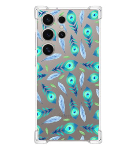 PrintiFy Samsung Galaxy S24 Ultra Uyumlu Nazar Boncuğu 3 Baskılı Şeffaf Köşe Korumalı Antişok Kılıf