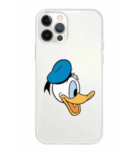 Apple iPhone 12 ProMax Uyumlu Kapak Donald Duck Tasarımlı Şeffaf Silikon Kılıf