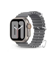 Cosmostech Akıllı Saat Watch için Uyumlu 42MM 44MM 45MM 49MM 1/2/3/4/5/6/se/7/8/ultra Akıllı Saat Silikon Kordon ve Kayışı Açık Gri