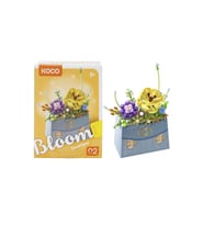 Bloom Boutique Çiçek Çanta Mini Blok Yapım Seti 223 Parça – Yetişkin ve Çocuk DIY Dekorasyon (Çok Renkli)