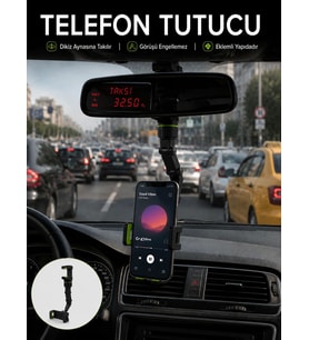Dikiz Aynası Telefon Tutucu Katlanabilir Ayarlanabilir Araç İçi Telefon Standı