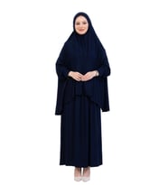 İki Parça Namaz Elbisesi – Uzun Pamuklu Tesettür Giyim Abaya & Başörtüsü Set