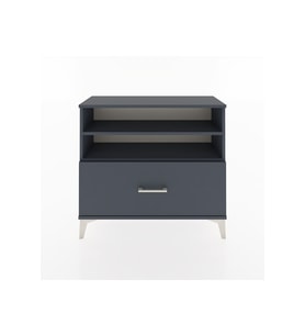 Arges Şifonyer 2 Raflı Tek Çekmeceli 88x30x80 Antrasit-Antrasit