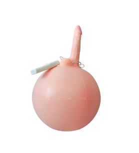Lilitu Shop 16 cm Realistik Titreşimli İnflatable Pilates Toplu Vibratör Penis