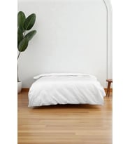 Sofline Pamuklu Beyaz Fermuarlı Yorgan Kılıfı, Çift Kişilik 200x235 cm, Şilte Koruyucu, Dayanıklı Kumaş