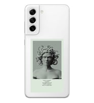Samsung Galaxy S21 FE Uyumlu Medusa Tasarımlı Şeffaf Telefon Kılıfı