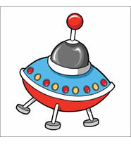 Ufo Sticker Duvar Sticker 30x30 CM