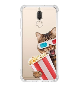 PrintiFy Huawei Mate 10 Lite Uyumlu Kedi 1 Baskılı Şeffaf Köşe Korumalı Antişok Kılıf