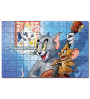 Cakapuzzle Tom A Jerry Zamilovana Srdce Görseli Puzzle Yapboz MDF (Ahşap) (120 Parça)