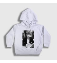 Presmono Unisex Çocuk Beyaz Magnus Carlsen Büyükusta Satranç Kapüşonlu Sweatshirt 424231tt (Beyaz)