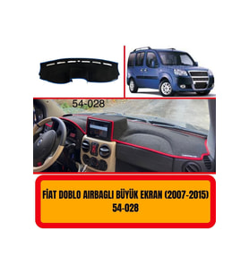 Fiat Doblo 2007-2015 Airbagli Double Ekran Ön Torpido Koruma Koruyucu Kilifi Aksesuarları Yedek