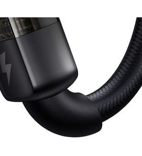 Lexroo Ca-2840 Type-C To Type-C 100W Led Işikli Power Off Hızlı Data Şarj Kablosu 1.2M, Siyah