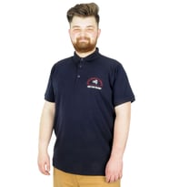 Mode XL Büyük Beden T-Shirt Polo New World 22339 Lacivert