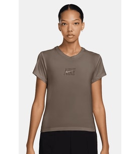 Nike Slim Phoenix Womens Brown Tshirt Kısa Kollu Kadın Tişört Kahverengi