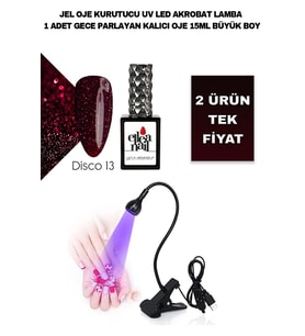 Akrobat Lamba ve Disco Gece Parlayan Kalıcı Oje 15 ml