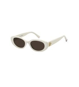 Tommy Hilfiger TH 2344/S/US SZJ 70 Kadın Güneş Gözlüğü – Ivory Eco Asetat Oval Çerçeve Kahverengi Cam UV400 Koruma