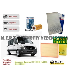 Mercedes Sprinter 315 Cdı W906 Filtre Bakım Seti (2006-2009)