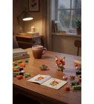 Lego Bricks 3D Tilki Nick Wilde Yapım Seti Eğitici Oyuncak Blok Model 5 cm