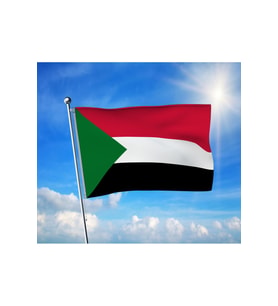 Sudan Bayrağı Premium Raşel Kumaş 100x150 cm