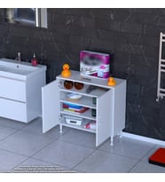 Modilayn SÖKE Küçük Alanlar İçin Akıllı Çözümler 80x75x32,5 cm’ lik 2 Kapaklı 4 Göz Dolap