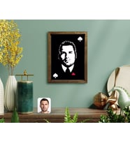 BK Gift Kişiye Özel Godfather Baba Tasarımlı Doğal Masif Ahşap Çerçeveli Tablo-16