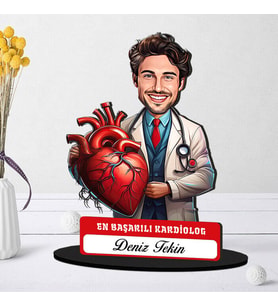 En Başarılı Erkek Kardiolog Hediye Karikatürlü Biblo