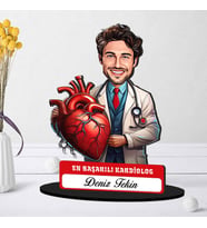 En Başarılı Erkek Kardiolog Hediye Karikatürlü Biblo