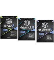 TUDEM YAYINLARI 8.SINIF LGS 3 BOYUT TÜRKÇE - MATEMATİK - FEN BİLİMLERİ BECERİ TEMELLİ SORU BANKASI