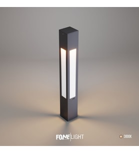 FoneLight Luxera 75 cm LED Bahçe Aydınlatma Direği Antrasit Alüminyum IP65 Peyzaj Yürüyüş Yolu Lambası 3000K