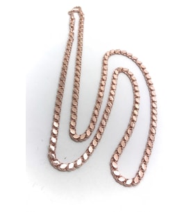  Gümüş 3,5 mm rose arpa pullu zincir kolye