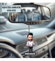 Kişiye Özel Karikatür Erkek Ayna Süsü – Araç İçi Esprili Hediyelik
