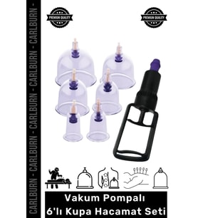 #Hacamat Profesyonel Vakumlu Hacamat Terapi Pompalı Hijyenik Kaliteli Hacamax 6 Adet Kupa Seti